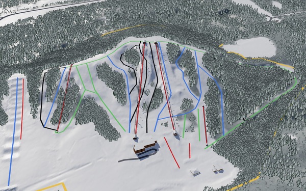 Nordic Mountain 3D trail map