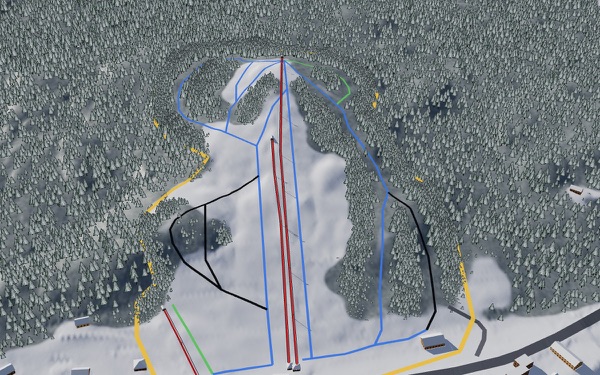 Northeast Slopes 3D trail map