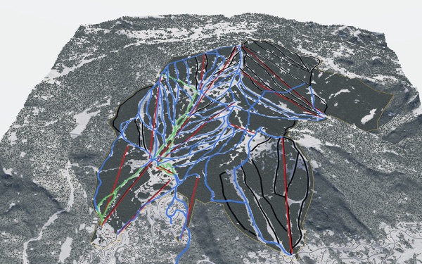 Northstar at Tahoe Resort 3D trail map