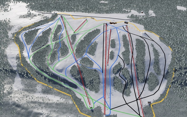 Norway Mountain Ski Resort 3D trail map