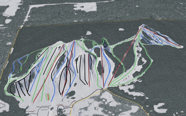 Nub's Nob 3D trail map
