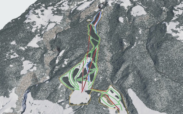 Numajiri Ski Resort 3D trail map
