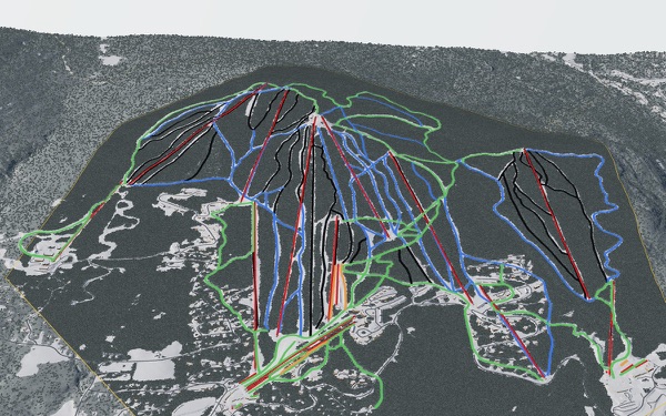 Okemo Mountain 3D trail map