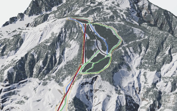 Okutadami Maruyama Ski Resort 3D trail map