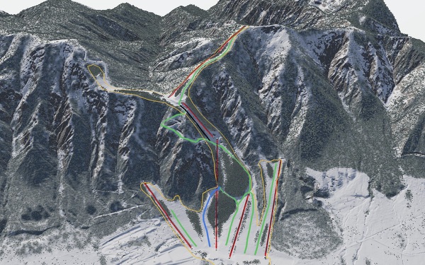 Onikobe Ski Area 3D trail map
