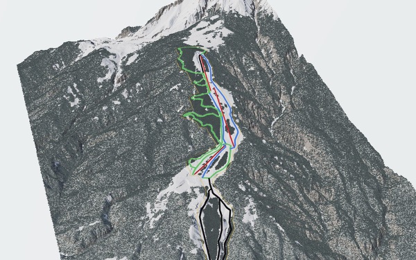 Ontake Ski Resort 3D trail map