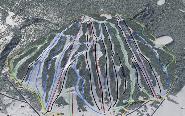 Osler Bluff Ski Club 3D trail map