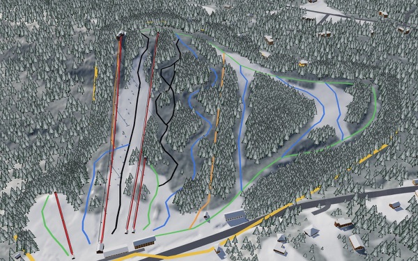 Otis Ridge 3D trail map