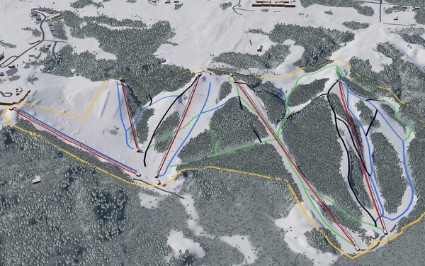Otsego Club 3D trail map
