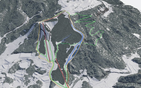 owani onsen 3D trail map