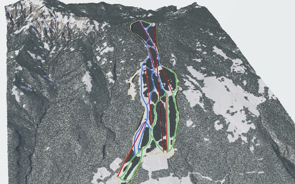Palcall Tsumagoi Ski Resort 3D trail map