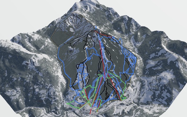 Panorama Mountain Resort 3D trail map
