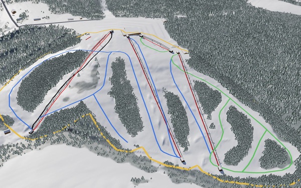 Paoli Peaks 3D trail map