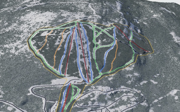 Parc du Mont-Comi 3D trail map