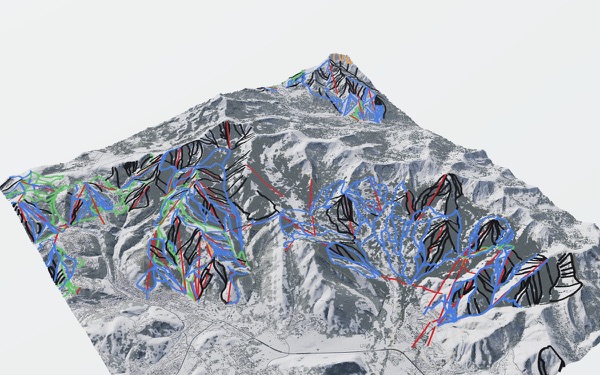 Park City Mountain Resort 3D trail map