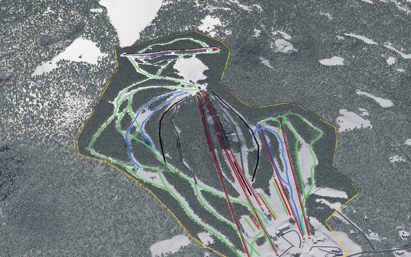 Pats Peak 3D trail map