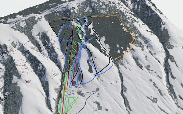 Pebble Creek 3D trail map