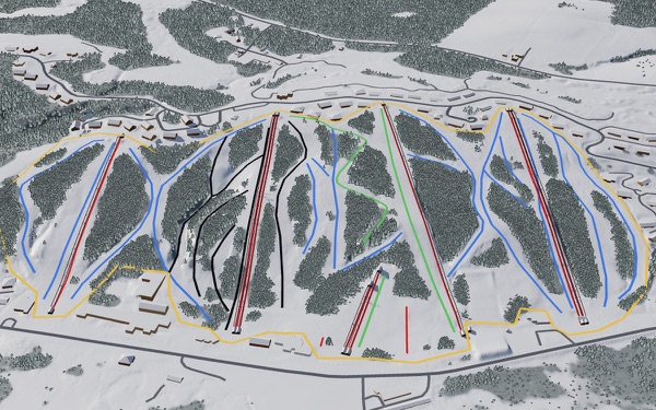 Peek'n Peak 3D trail map