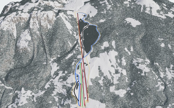 Pilatus Tateshina Snow Resort 3D trail map