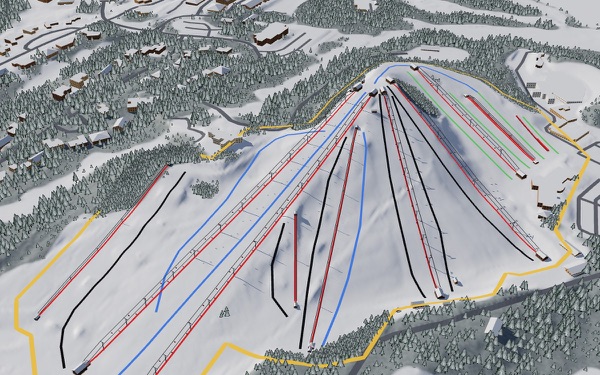 Pine Knob Ski & Snowboard Resort 3D trail map