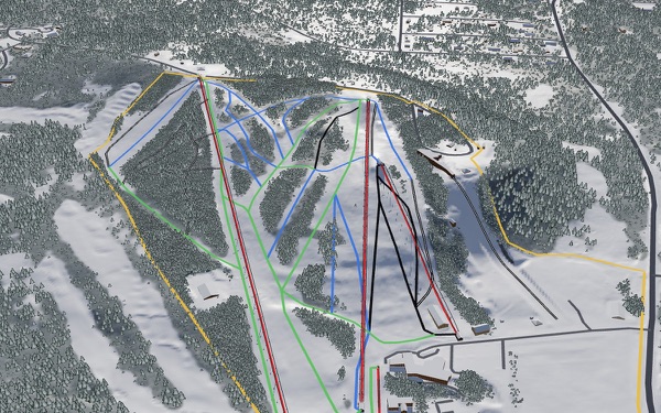 Pine Mountain Ski Hill 3D trail map