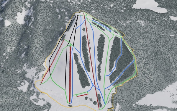 Pippu Ski Slopes 3D trail map