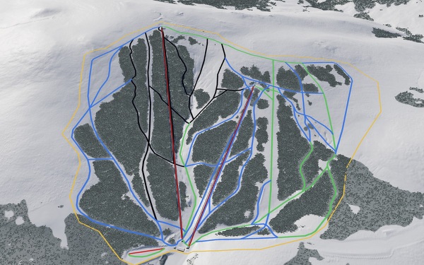 Pomerelle 3D trail map