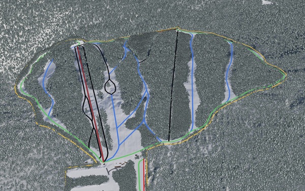Porcupine Mountains Winter Sports Complex 3D trail map