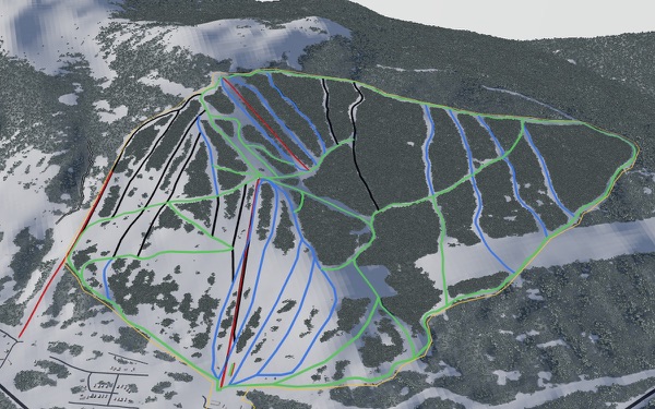 Powder King Mountain Resort 3D trail map