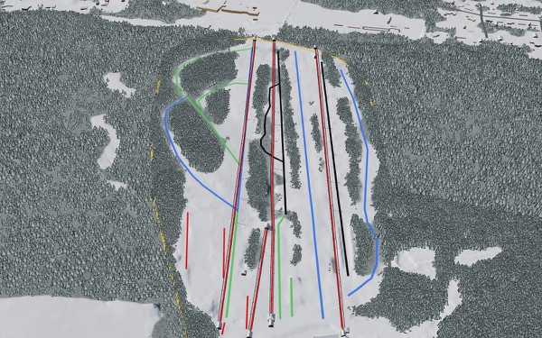 Powder Ridge Ski Area 3D trail map