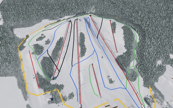 Powder Ridge 3D trail map