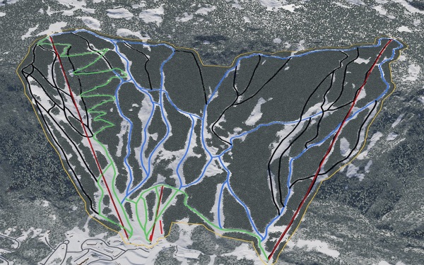 Powderhorn Resort 3D trail map