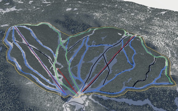 Purden Ski Village 3D trail map