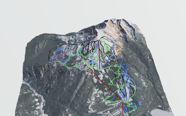 Revelstoke Mountain Resort 3D trail map