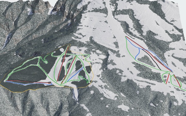 Rewild Ninja Snow Highland 3D trail map