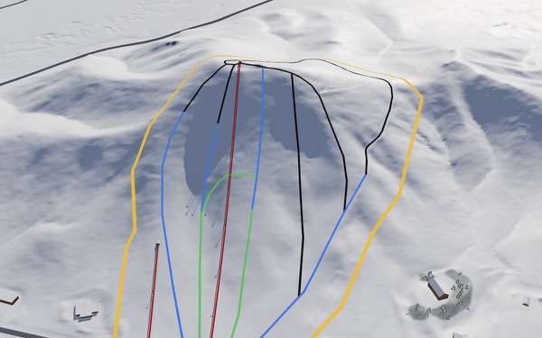 Rotarun Ski Area 3D trail map