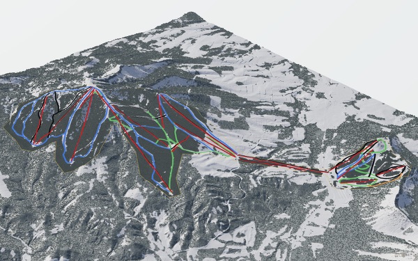 Rusutsu Resort 3D trail map