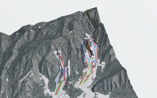 Ryuoo Ski Park 3D trail map
