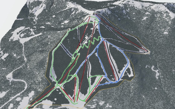 Sahoro Resort 3D trail map