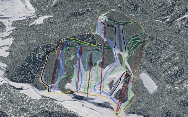Sapporo Bankei Ski Area 3D trail map