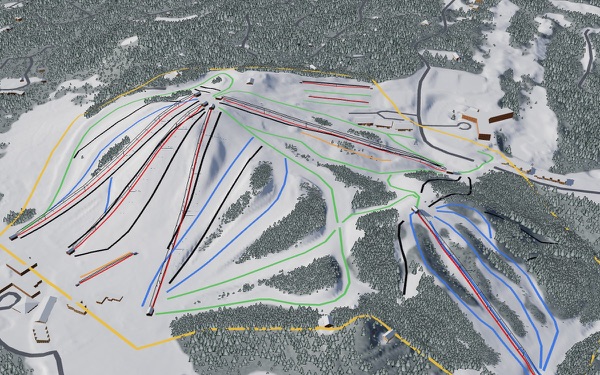 Schuss Mountain 3D trail map