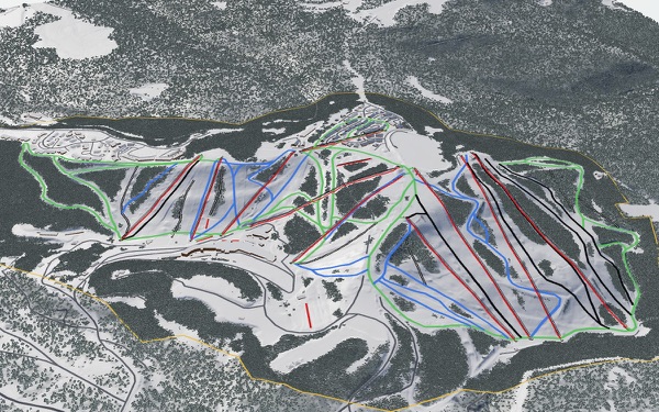 Seven Springs Mountain Resort 3D trail map