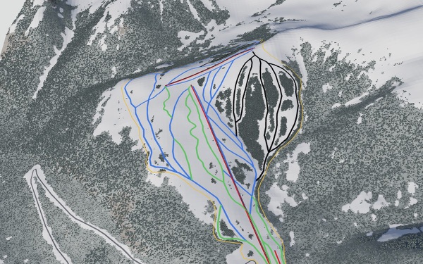 Shames Mountain Ski Area 3D trail map