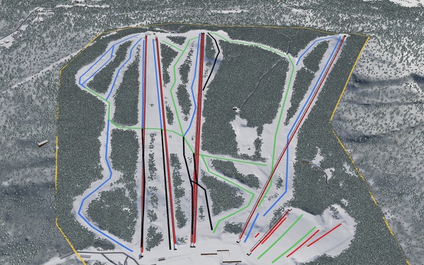 Shawnee Mountain Ski Area 3D trail map