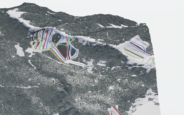 Shirakaba 2in1 Ski Resort 3D trail map