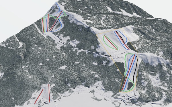 Shirakabako Royal Hill 3D trail map