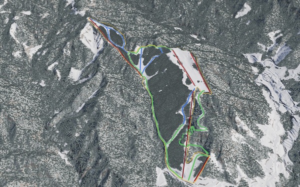 Shirao Ski Area 3D trail map