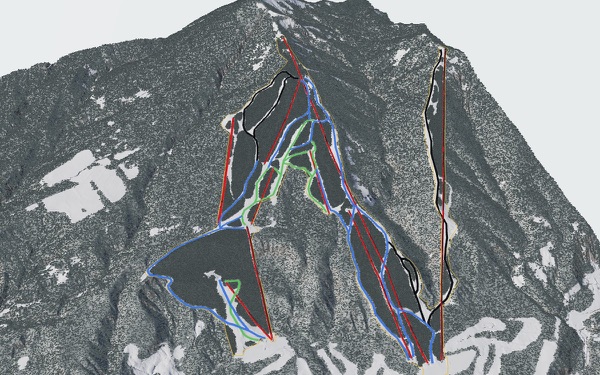Shizukuishi Ski Resort 3D trail map