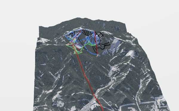 Silver Mountain 3D trail map