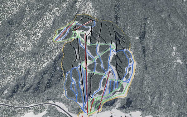 Sipapu 3D trail map
